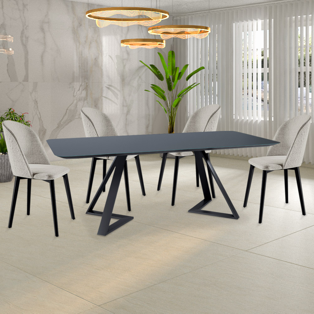 Kit 2 Cadeiras Decorativas Sala de Jantar Madeira Maciça Hadassa Linho Bege/Ébano G13 - Gran Belo