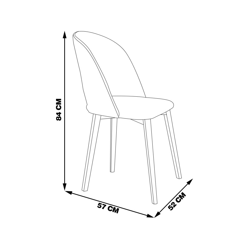 Kit 2 Cadeiras Decorativas Sala de Jantar Madeira Maciça Hadassa Linho Cinza/Freijó G13 - Gran Belo