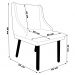 Kit 2 Cadeiras Decorativas Sala de Jantar Pés Palito de Madeira Firenze PU Nozes/Natural G19 - Gran Belo