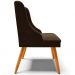 Kit 2 Cadeiras Decorativas Sala de Jantar Pés Palito de Madeira Firenze Suede Marrom/Natural G19 - Gran Belo