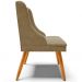Kit 2 Cadeiras Decorativas Sala de Jantar Pés Palito de Madeira Firenze Suede Nude/Natural G19 - Gran Belo