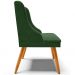 Kit 2 Cadeiras Decorativas Sala de Jantar Pés Palito de Madeira Firenze Suede Verde Esmeralda/Natural G19 - Gran Belo