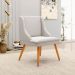 Kit 2 Cadeiras Decorativas Sala de Jantar Pés Palito de Madeira Firenze Veludo Cinza/Natural G19 - Gran Belo