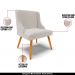 Kit 2 Cadeiras Decorativas Sala de Jantar Pés Palito de Madeira Firenze Veludo Cinza/Natural G19 - Gran Belo