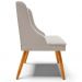 Kit 2 Cadeiras Decorativas Sala de Jantar Pés Palito de Madeira Firenze Veludo Cinza/Natural G19 - Gran Belo