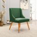Kit 2 Cadeiras Decorativas Sala de Jantar Pés Palito de Madeira Firenze Veludo Verde/Natural G19 - Gran Belo
