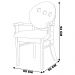 Kit 2 Cadeiras Decorativas Sala de Jantar Teseu Madeira Maciça Poliéster Preto/Imbuia G42 - Gran Belo