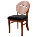 Kit 2 Cadeiras Decorativas Sala de Jantar Teseu Madeira Maciça Poliéster Preto/Imbuia G42 - Gran Belo