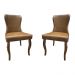 Kit 2 Cadeiras de Jantar Duque PU Marrom Design Elegante Pés Madeira G48 - Gran Belo