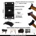 Kit 2 Chapinhas Chapa Elevada Fixação Pés Palito Rosca 5/16 Preto G59