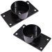 Kit 2 Chapinhas Chapa Reta com Tubo Fixação Pés Palito Rosca 5/16 Preto G59