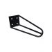 Kit 2 Pés de Metal 15 CM Hairpin Legs Mesas de Centro Puffs Preto G41