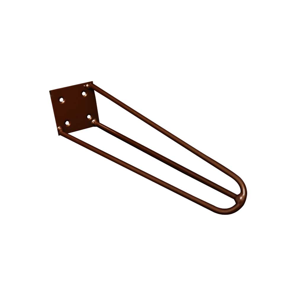 Kit 2 Pés de Metal 25 CM Hairpin Legs Rack e Puffs Bronze G41