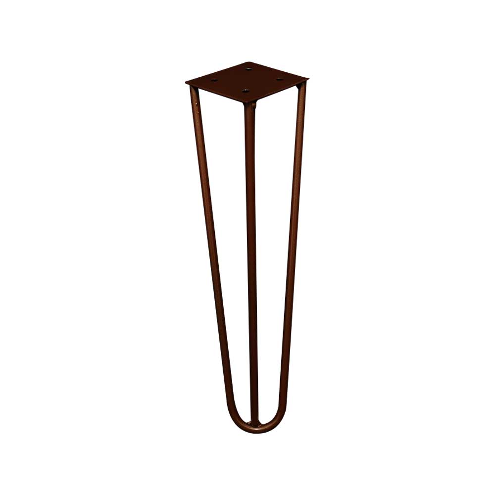 Kit 2 Pés de Metal 25 CM Hairpin Legs Rack e Puffs Bronze G41