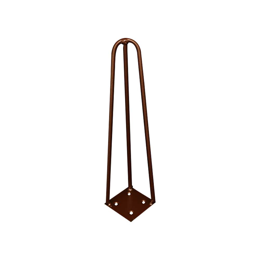 Kit 2 Pés de Metal 25 CM Hairpin Legs Rack e Puffs Bronze G41