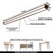 Kit 2 Pés de Metal 60 CM Hairpin Legs Mesa de Canto Aparador Bronze G41