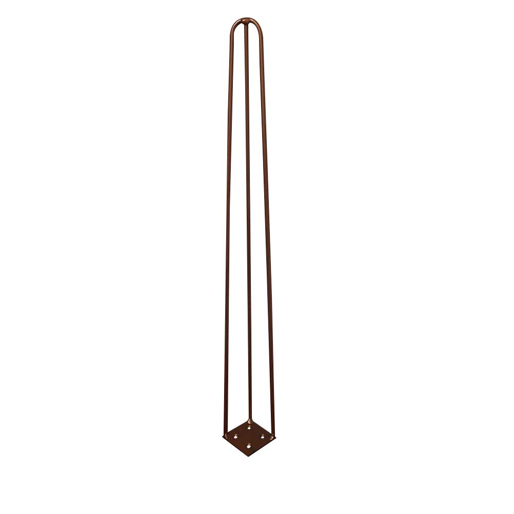 Kit 2 Pés de Metal 60 CM Hairpin Legs Mesa de Canto Aparador Bronze G41