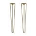 Kit 2 Pés de Metal 60 CM Hairpin Legs Mesa de Canto Aparador Dourado G41