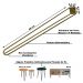 Kit 2 Pés de Metal 60 CM Hairpin Legs Mesa de Canto Aparador Dourado G41