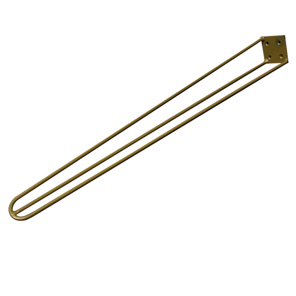 Kit 2 Pés de Metal 60 CM Hairpin Legs Mesa de Canto Aparador Dourado G41