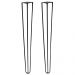 Kit 2 Pés de Metal 60 CM Hairpin Legs Mesa de Canto Aparador Preto G41