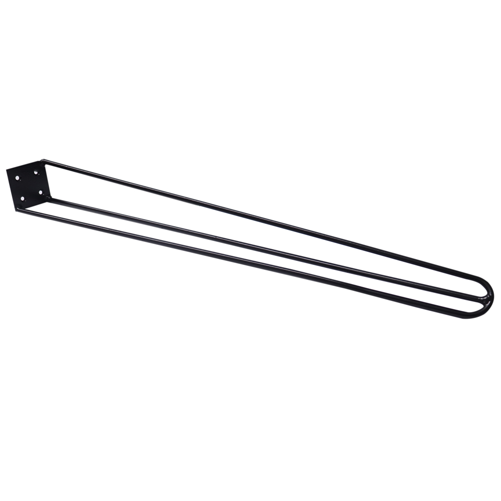 Kit 2 Pés de Metal 60 CM Hairpin Legs Mesa de Canto Aparador Preto G41