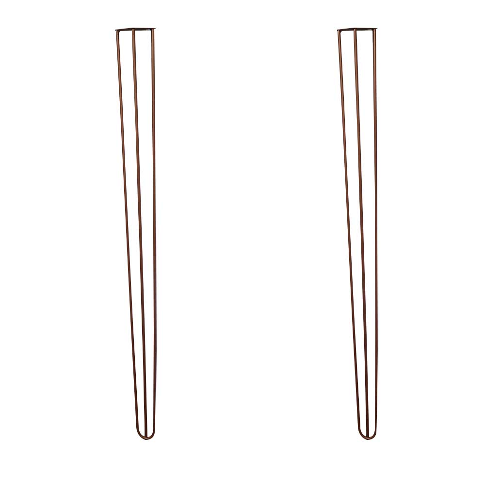 Kit 2 Pés de Metal 90 CM Hairpin Legs Aparador e Mesa de Canto Bronze G41