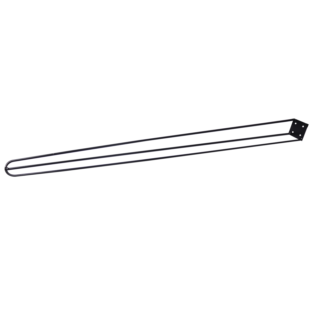 Kit 2 Pés de Metal 90 CM Hairpin Legs Aparador e Mesa de Canto Preto G41