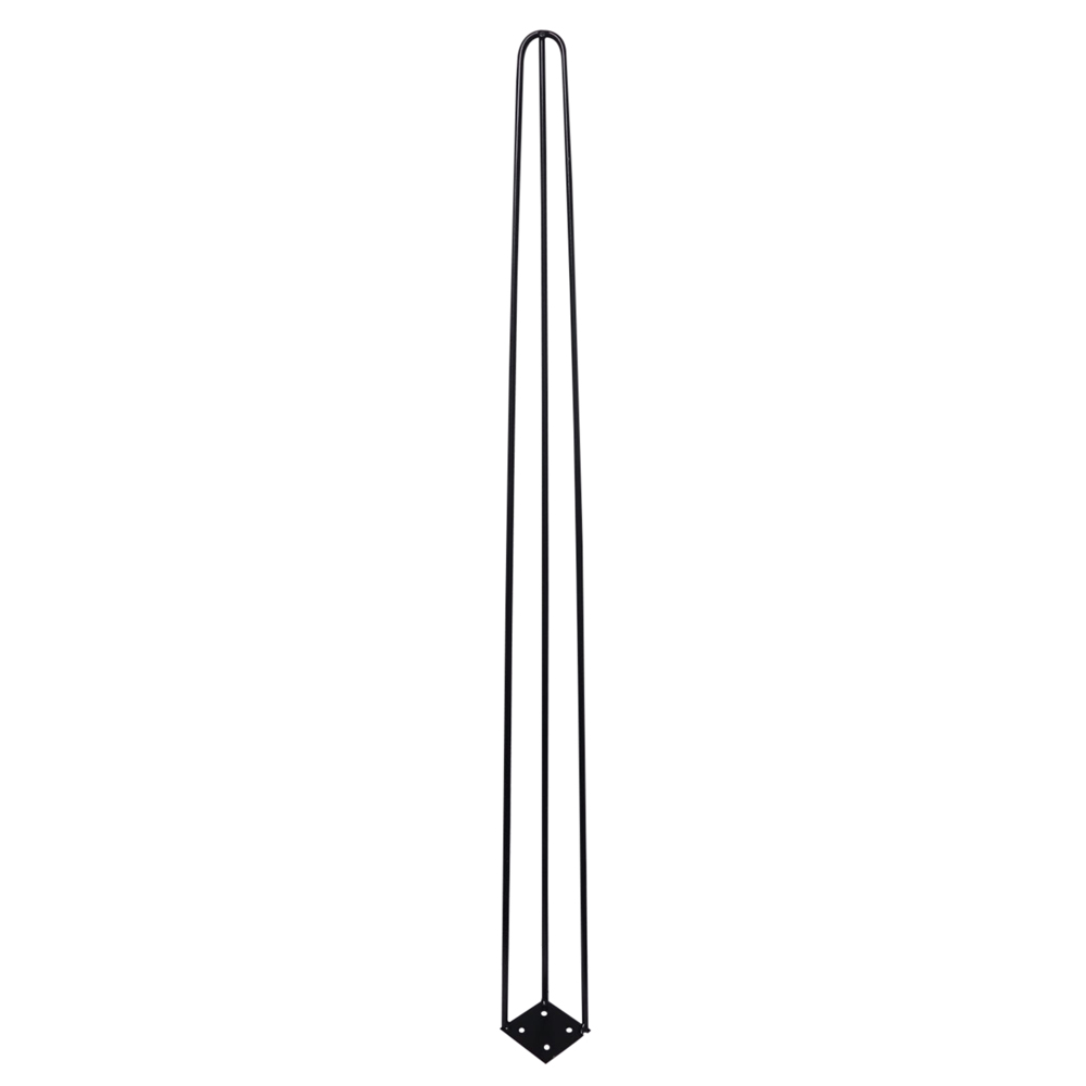 Kit 2 Pés de Metal 90 CM Hairpin Legs Aparador e Mesa de Canto Preto G41