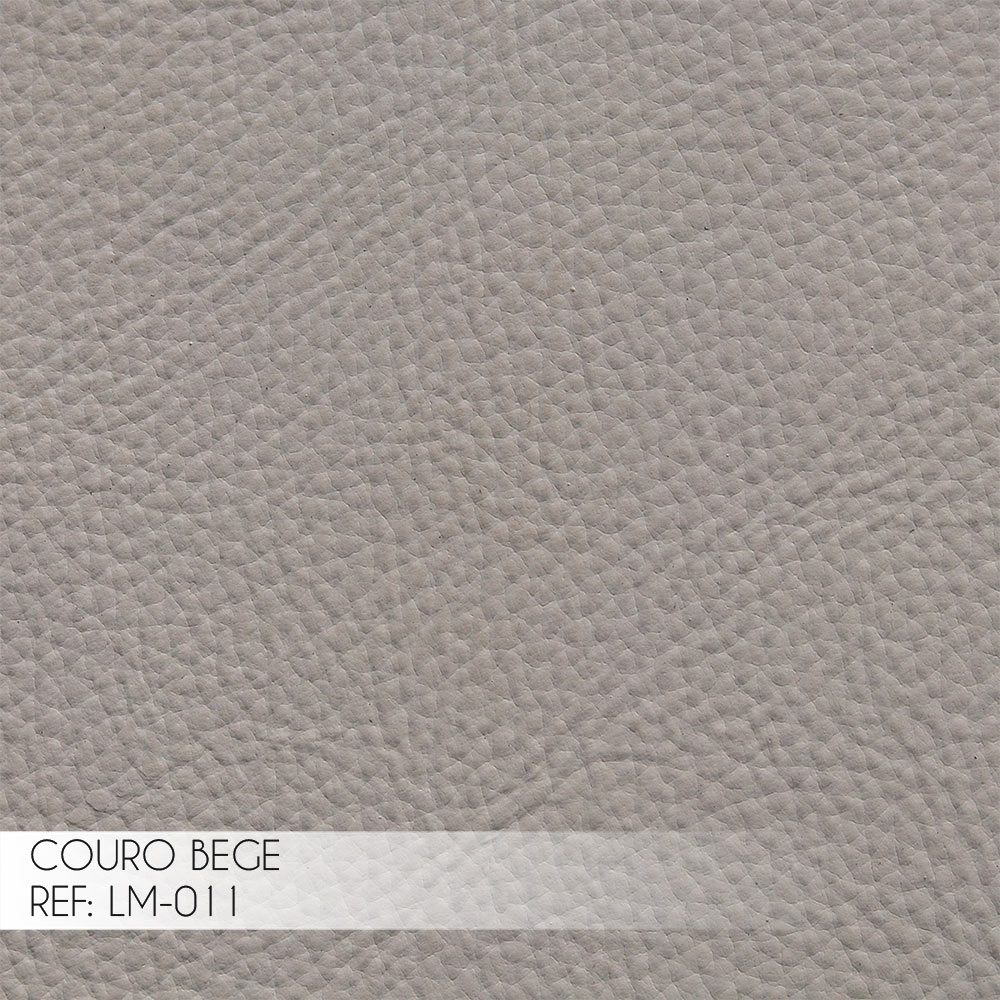 Kit 2 Poltrona Decorativa Sala de Estar Costela Couro Bege G34 - Gran Belo