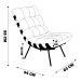 Kit 2 Poltrona Decorativa Sala de Estar Costela Couro Branco G34 - Gran Belo