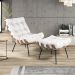 Kit 2 Poltrona Decorativa Sala de Estar Costela Couro Branco G34 - Gran Belo