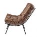 Kit 2 Poltrona Decorativa Sala de Estar Costela Couro Mel G34 - Gran Belo