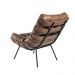 Kit 2 Poltrona Decorativa Sala de Estar Costela Couro Mel G34 - Gran Belo
