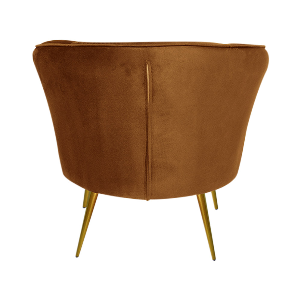 Kit 2 Poltrona Decorativa Sala de Estar Lucca Veludo Telha G15 - Gran Belo