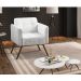 Kit 2 Poltronas Decorativa Bia Couro Branco G58 - Gran Belo