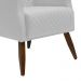 Kit 2 Poltronas Decorativa Nagoya Pés Madeira PU Sintético Branco G15 - Gran Belo