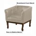 Kit 2 Poltronas Decorativa Noah Couro Bege 66 Fosco - Gran Belo