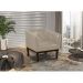Kit 2 Poltronas Decorativa Noah Couro Bege 66 Fosco - Gran Belo
