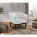 Kit 2 Poltronas Decorativa Noah Couro Branco G58 - Gran Belo