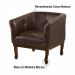 Kit 2 Poltronas Decorativa Noah Couro Conhaque - Gran Belo