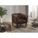 Kit 2 Poltronas Decorativa Noah Couro Conhaque - Gran Belo