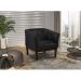 Kit 2 Poltronas Decorativa Noah Couro Preto Fosco - Gran Belo