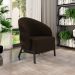 Kit 2 Poltronas Decorativa Sala de Estar Kenya Pés em Ferro Veludo Preto/Marrom G33 - Gran Belo