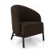 Kit 2 Poltronas Decorativa Sala de Estar Kenya Pés em Ferro Veludo Preto/Marrom G33 - Gran Belo