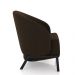 Kit 2 Poltronas Decorativa Sala de Estar Kenya Pés em Ferro Veludo Preto/Marrom G33 - Gran Belo