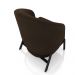 Kit 2 Poltronas Decorativa Sala de Estar Kenya Pés em Ferro Veludo Preto/Marrom G33 - Gran Belo