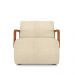 Kit 2 Poltronas Decorativa Sala de Estar Odessa Braços em Madeira Bouclê Bege G33 - Gran Belo