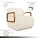 Kit 2 Poltronas Decorativa Sala de Estar Odessa Braços em Madeira Bouclê Off White G33 - Gran Belo