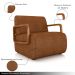 Kit 2 Poltronas Decorativa Sala de Estar Odessa Braços em Madeira PU Caramelo G33 - Gran Belo